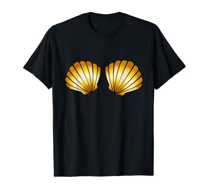 Goldene Muschel BH Bikini T-Shirt